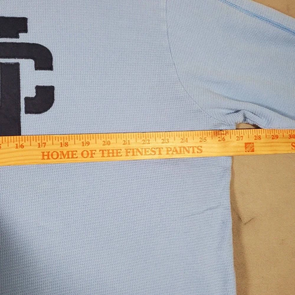 North Carolina Tar Heels Nike Shirt Mens XXL Blue Logo Thermal‎ Waffle Knit Y2K